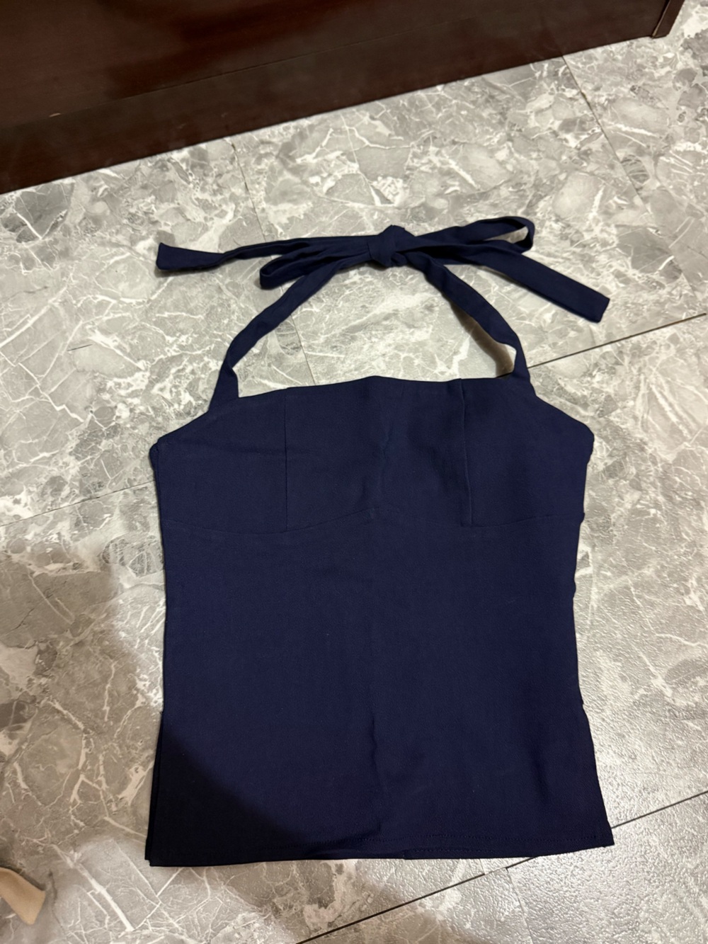 Edikted Navy Dara halter top